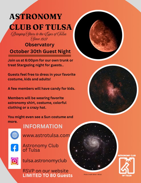 Guest and Members Night Friday, October 30th 6:00 PM
