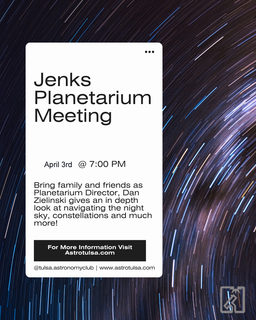 Astronomy Club Meeting - Friday Apr 3rd  7:00pm