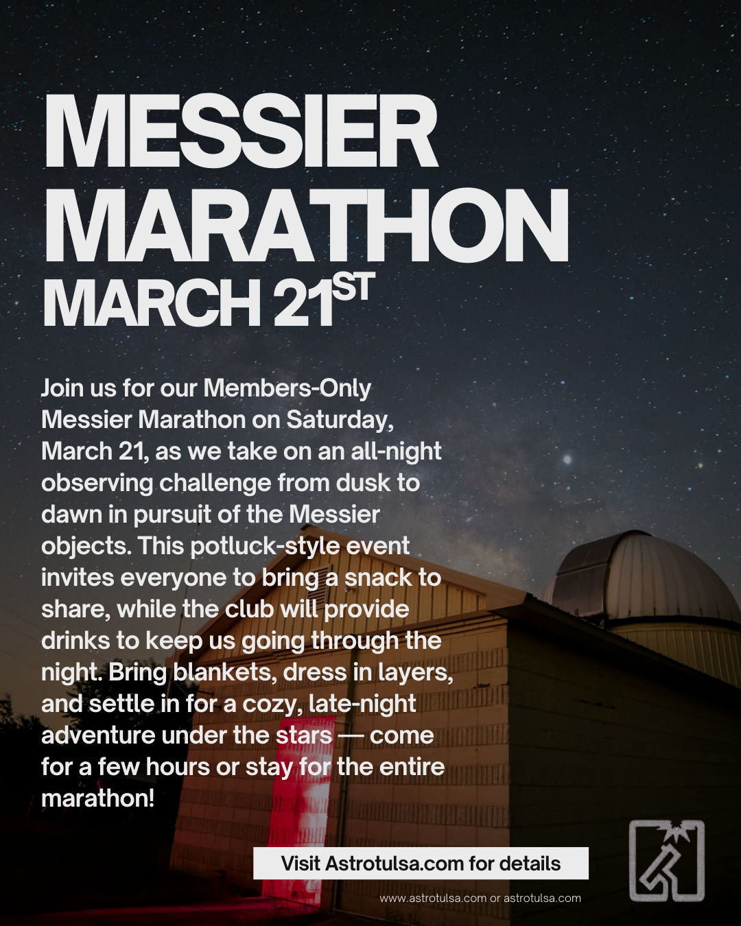 Member's Night Messier Marathon Saturday Mar 21st 6:00pm