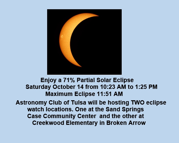 Saturday Oct 14 Solar Eclipse