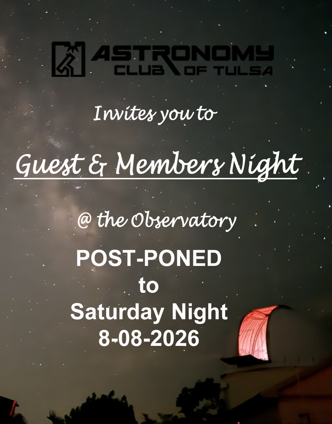 Guest and Members Night  Friday August 8th  7:45 PM