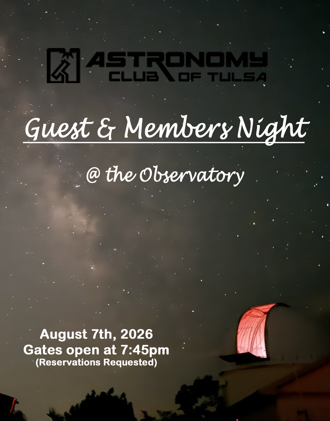 Guest and Members Night  Friday August 7th  7:45 PM
