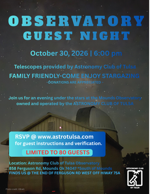 Guest and Members Night Friday, October 30th 6:00 PM