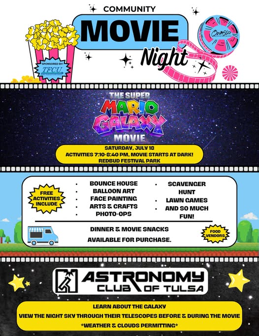 Owasso Movie Night Saturday July 18th  7:10 PM